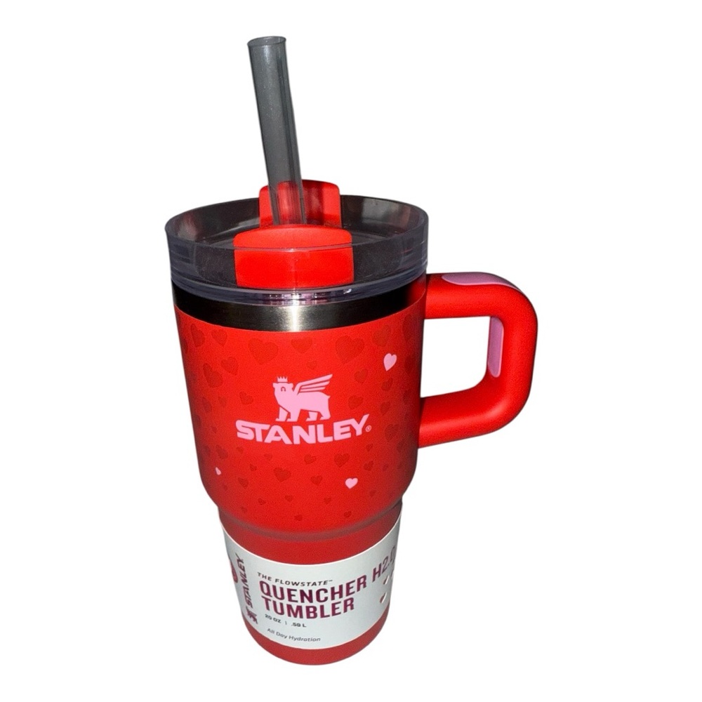 20oz Stanley Quencher Tumbler Ruby Hearts Valentine’s Day Limited Edition Red